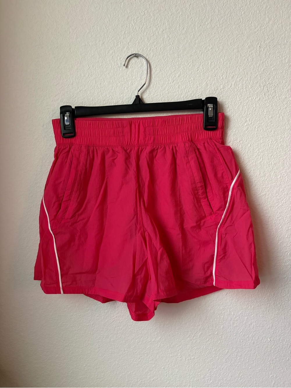 lululemon athletica Bright Pink Running Shorts with White Trim